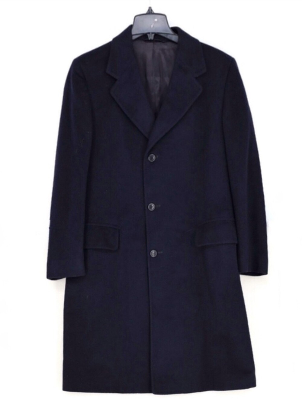 Black Vintage Cashmere Coat / Wool Fall  Winter Jacket